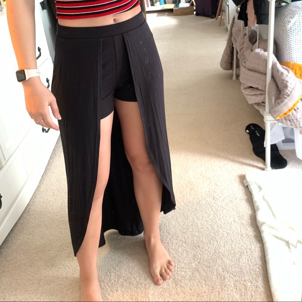 Black skirt with shorts